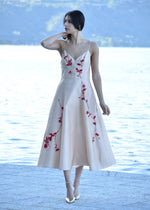 Abito in Organza di Seta con Ricami Alberta Ferretti