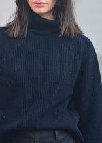 Pull Collo Alto Paillettes Arovescio