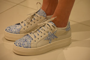 Sneaker in Pelle e Glitter Joann