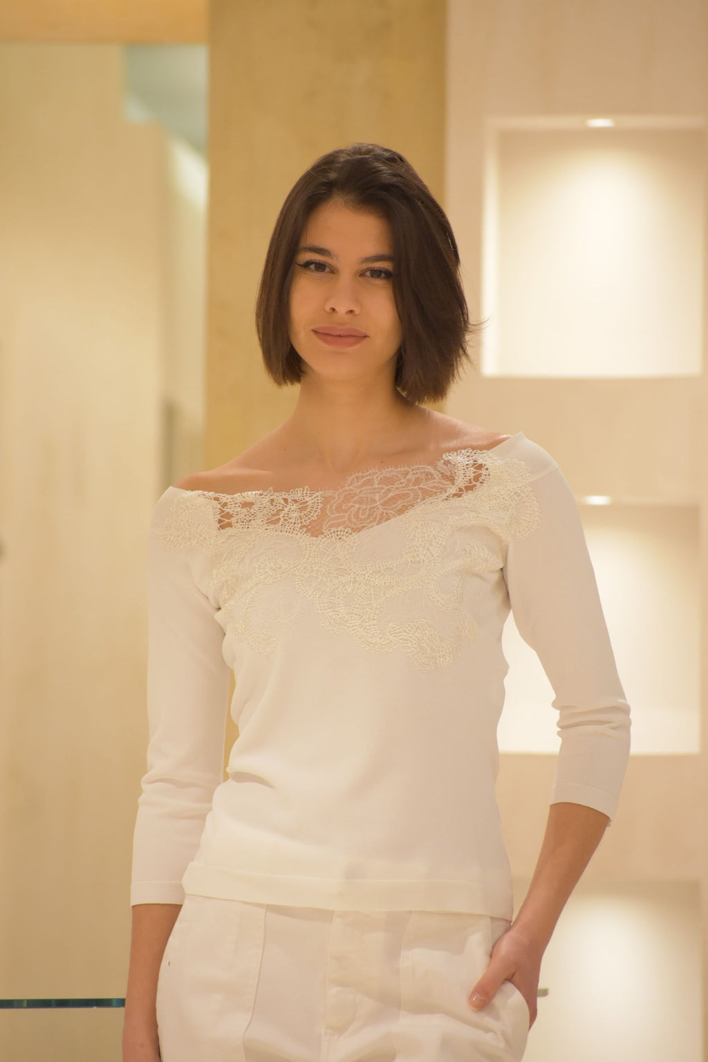 Maglia con Pizzo D.Exterior