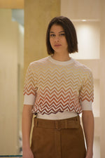 Girocollo Mezza Manica   Chevron Dégradé Missoni