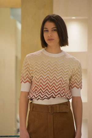 Girocollo Mezza Manica   Chevron Dégradé Missoni