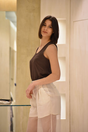 Pantalone In Organza di Seta Peserico