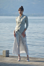Gonna in Raso Fantasia Floreale Alberta Ferretti