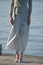Gonna in Raso Fantasia Floreale Alberta Ferretti