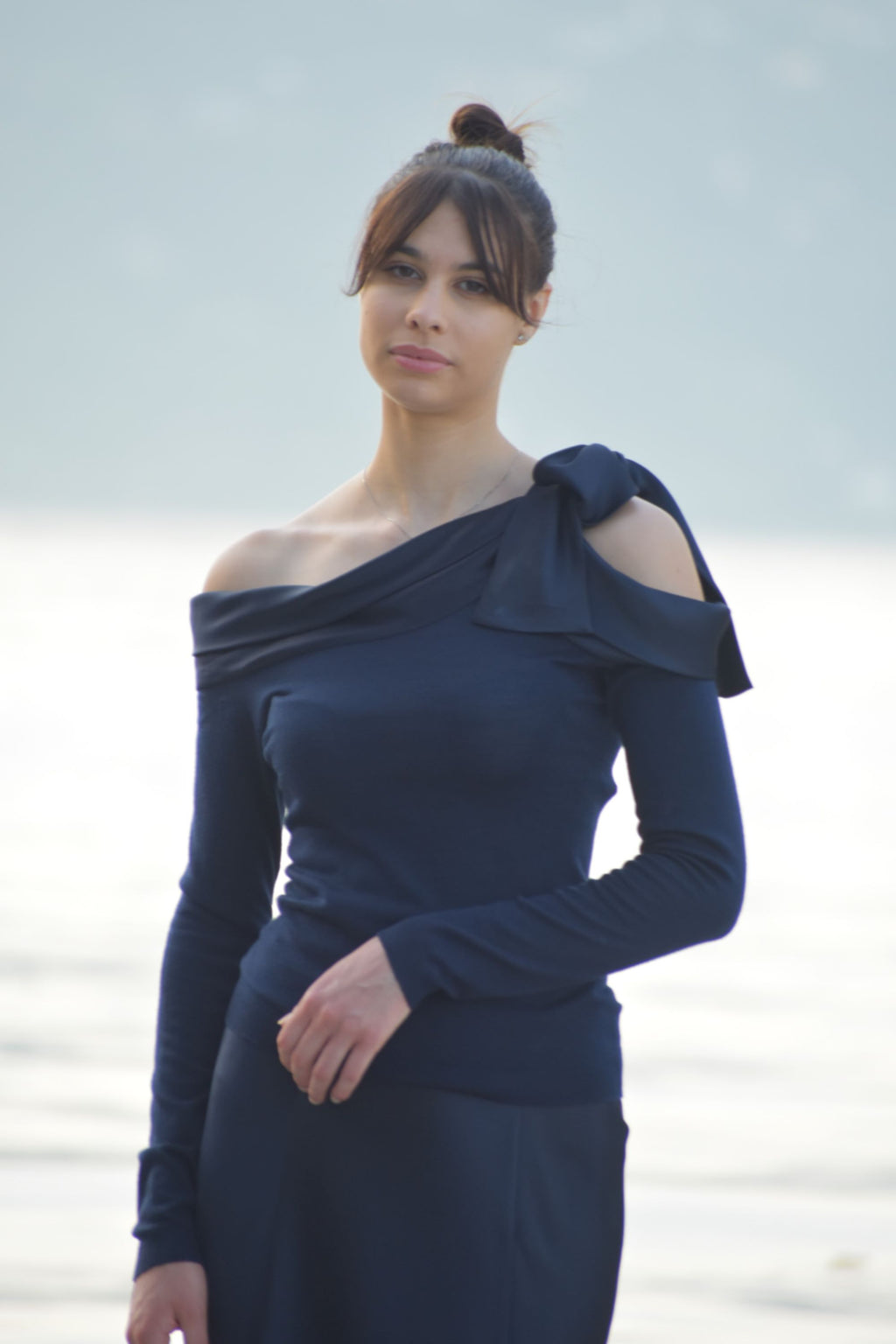 Pull in Cashmere e Seta Alberta Ferretti (Spalla Fuori)
