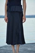 Gonna Longuette in Raso  Alberta Ferretti