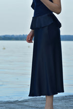 Gonna Longuette in Raso  Alberta Ferretti
