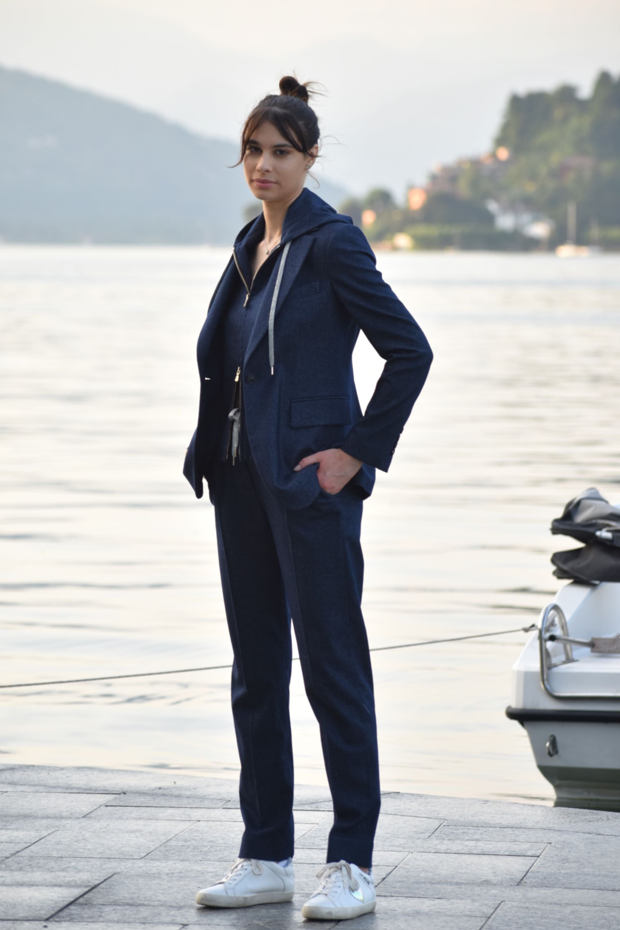Pantalaccio in Cashmere e Lana  Blu Eleventy