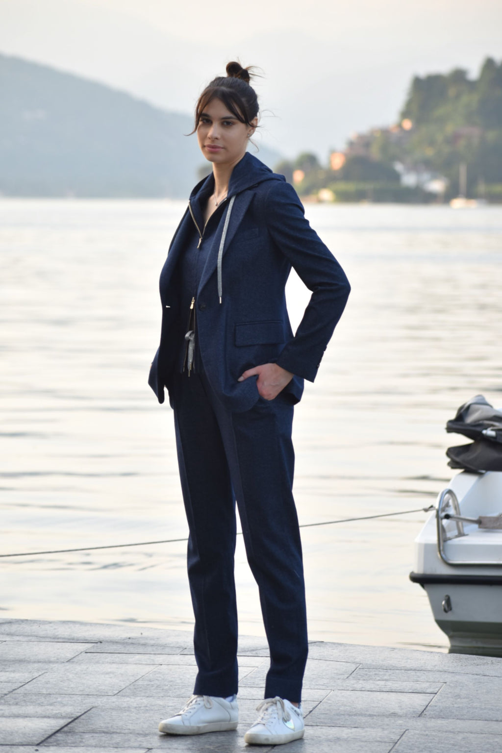 Pantalaccio in Cashmere e Lana  Blu Eleventy