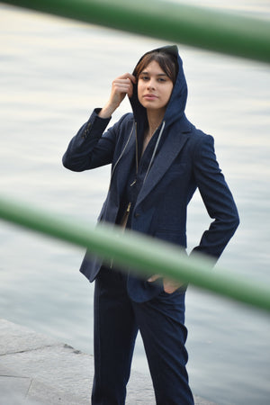 Pantalaccio in Cashmere e Lana  Blu Eleventy