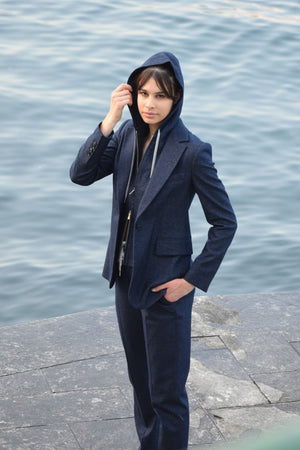 Pantalaccio in Cashmere e Lana  Blu Eleventy