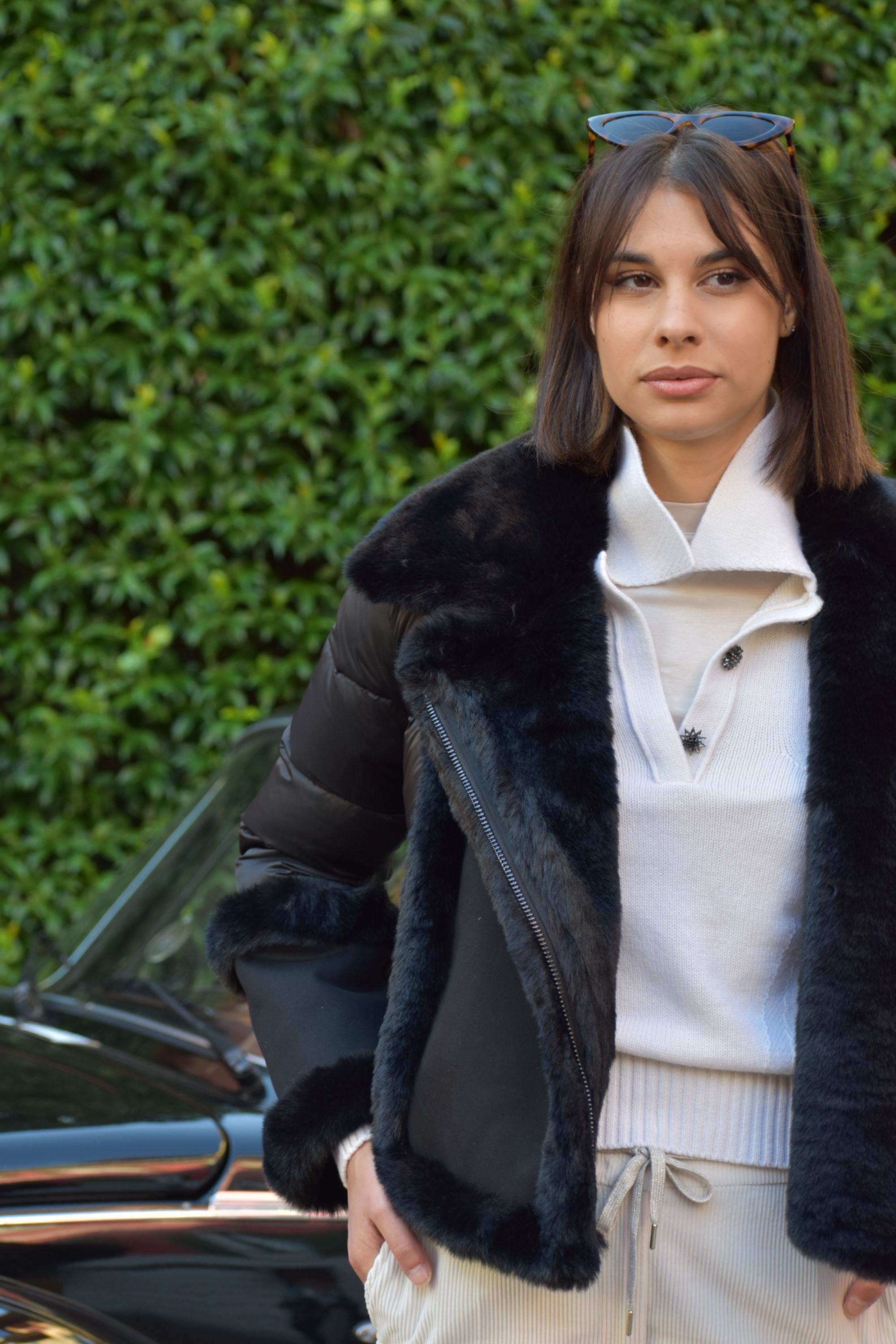 Piumino a Bomber con Eco Montone Violanti