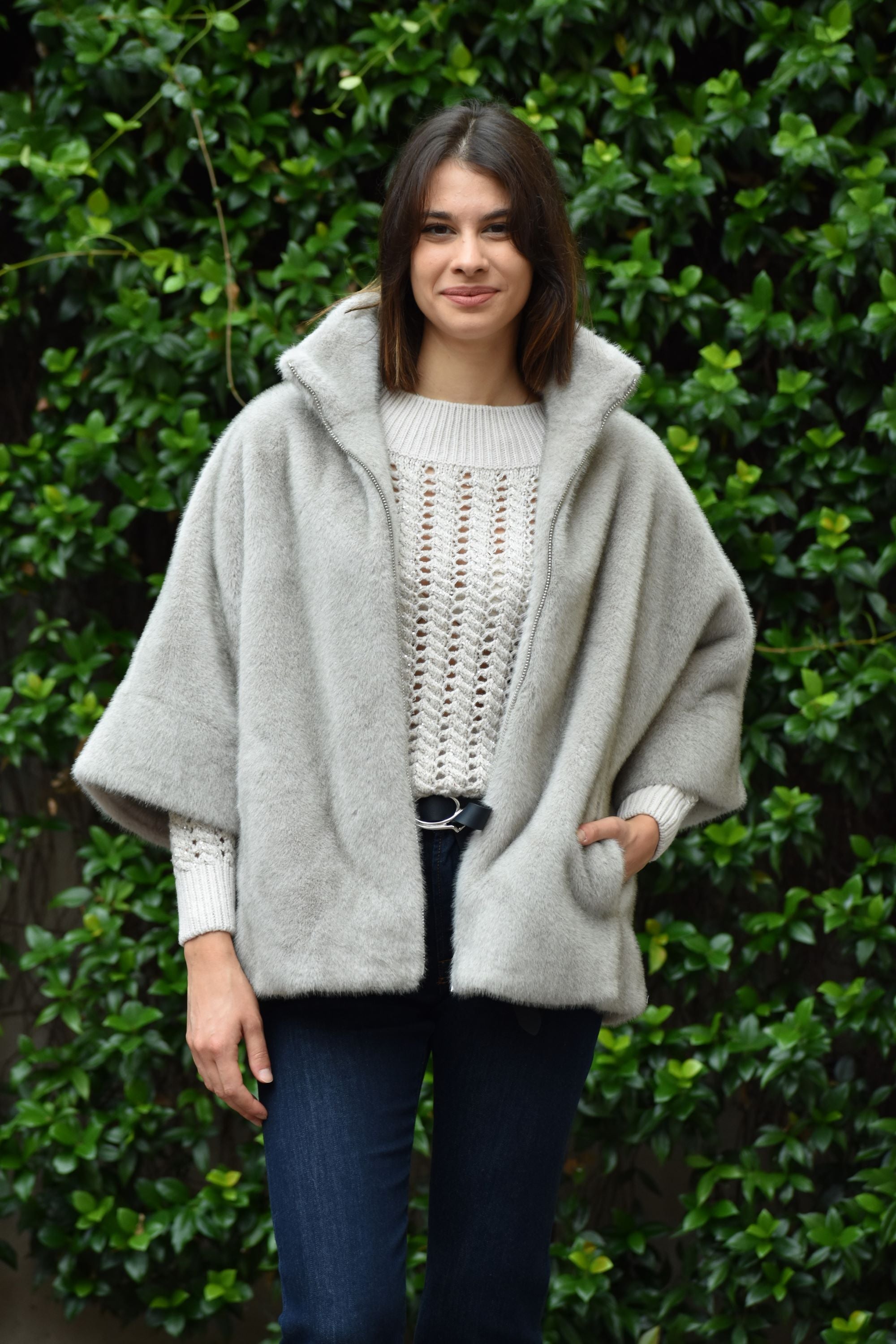 Cappa in Eco Pelliccia Helmur