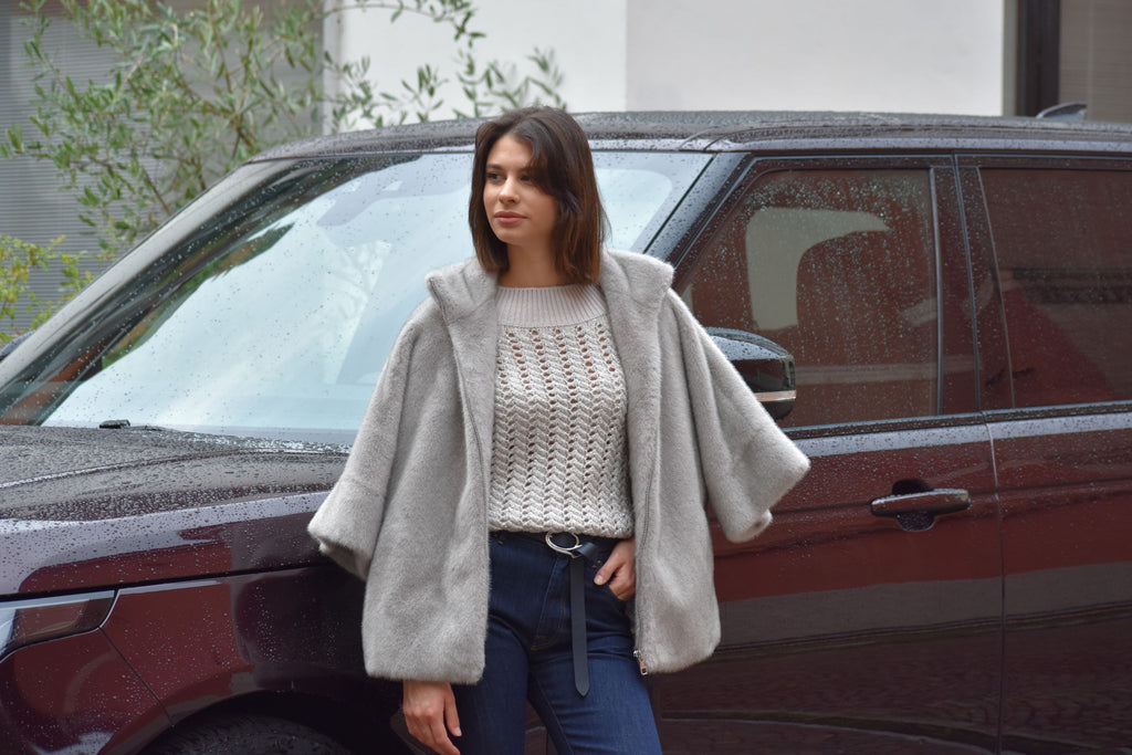 Cappa in Eco Pelliccia Helmur