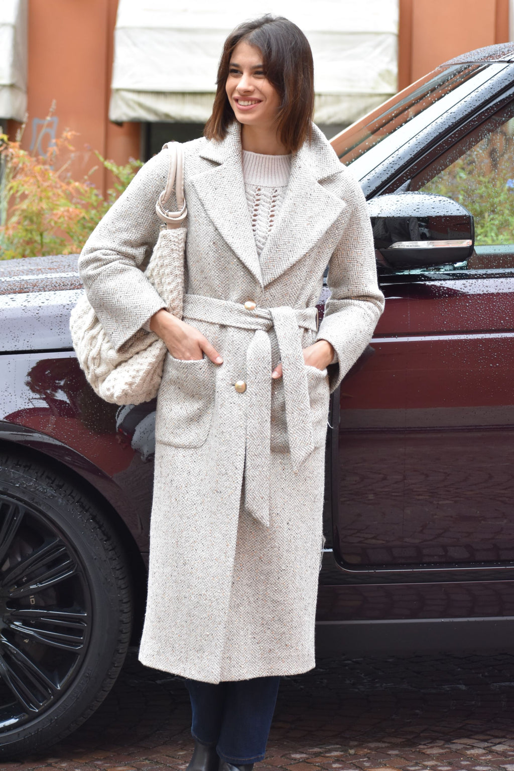 Cappotto  con Micro Paillettes Pratolivo