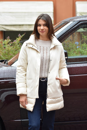 Cappotto in Piuma D'Oca e Tessuto Helmur
