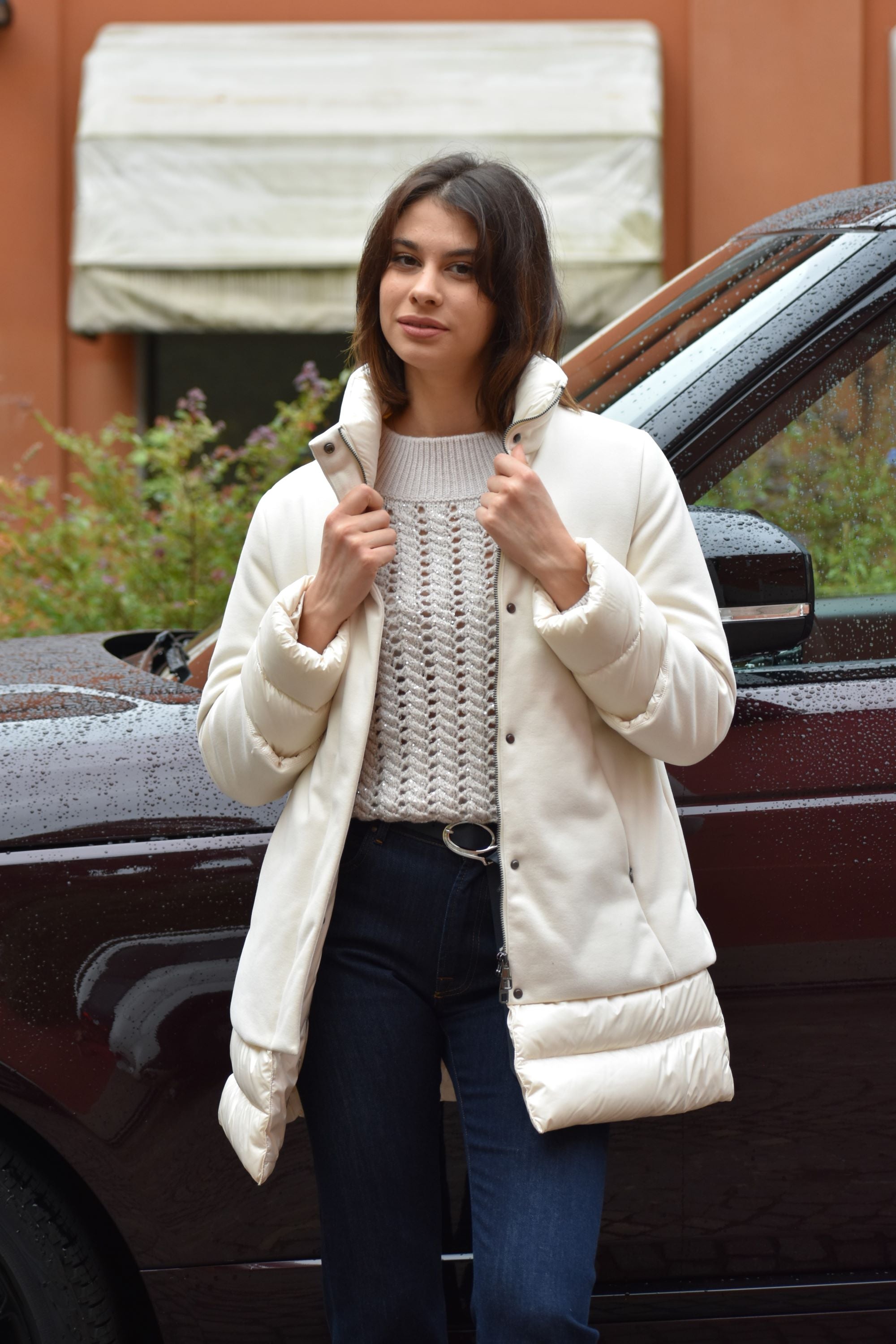 Cappotto in Piuma D'Oca e Tessuto Helmur
