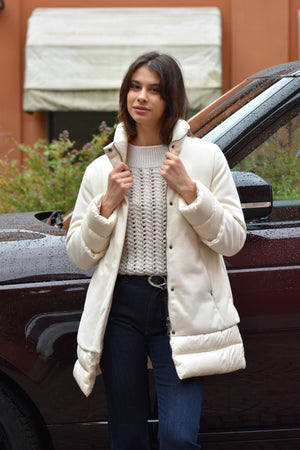 Cappotto in Piuma D'Oca e Tessuto Helmur
