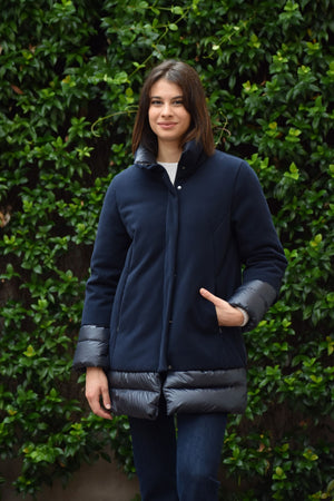 Cappotto in Piuma D'Oca e Tessuto Helmur