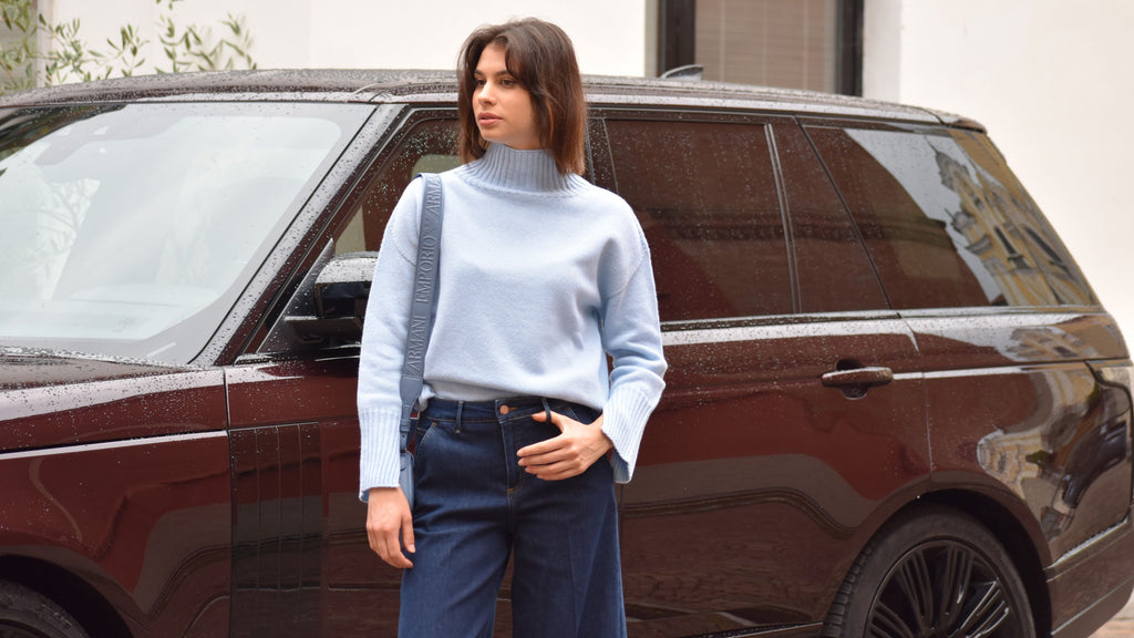 Pull Collo Alto Cashmere e Lana Vanisé