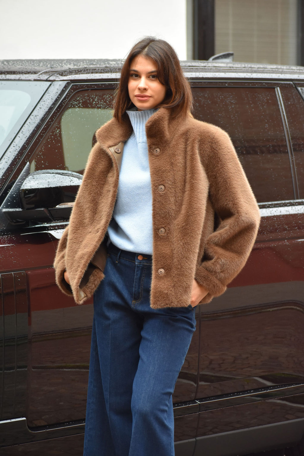Bomber in Eco Pelliccia Reversibile My Skin