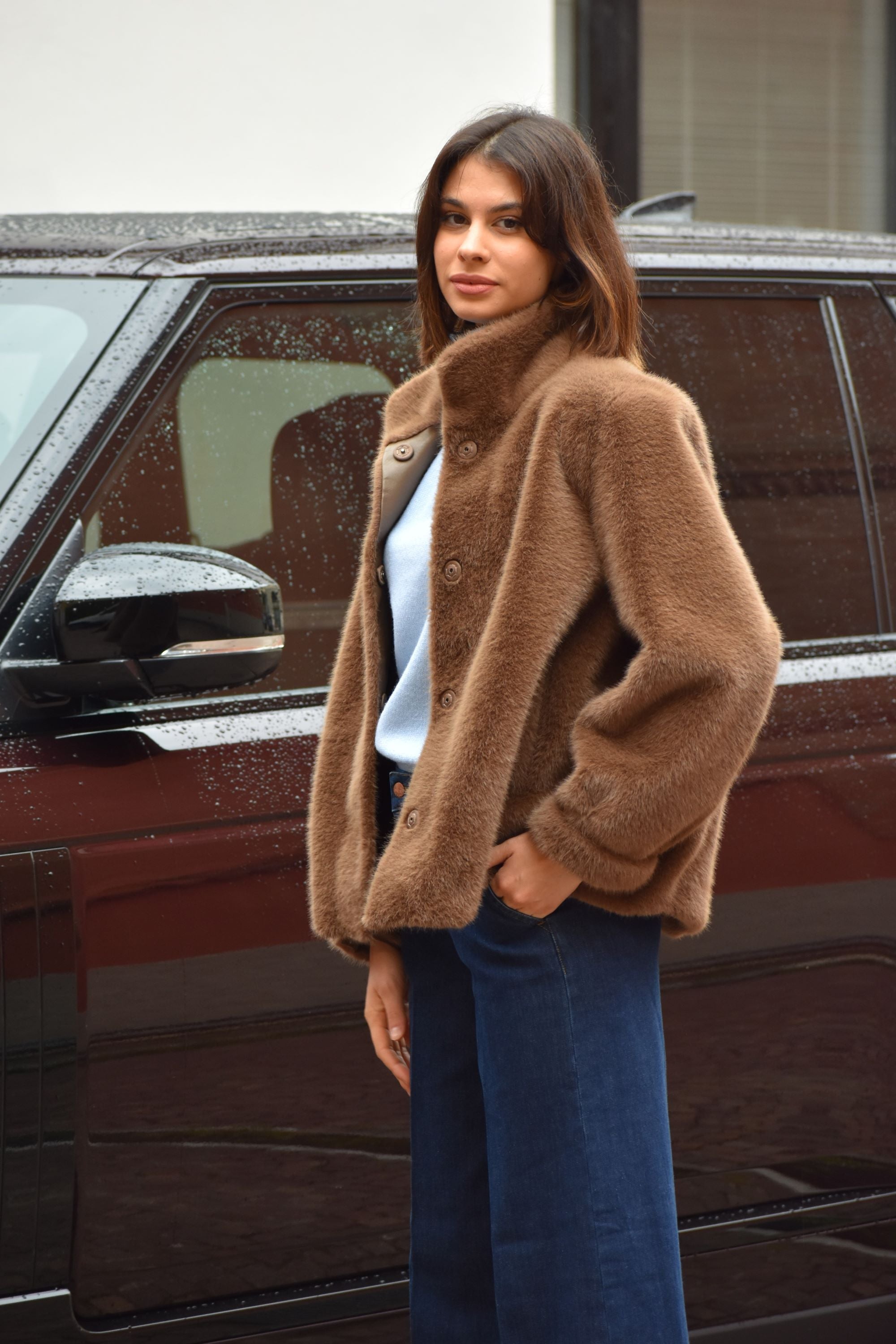 Bomber in Eco Pelliccia Reversibile My Skin