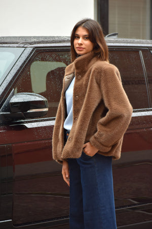 Bomber in Eco Pelliccia Reversibile My Skin