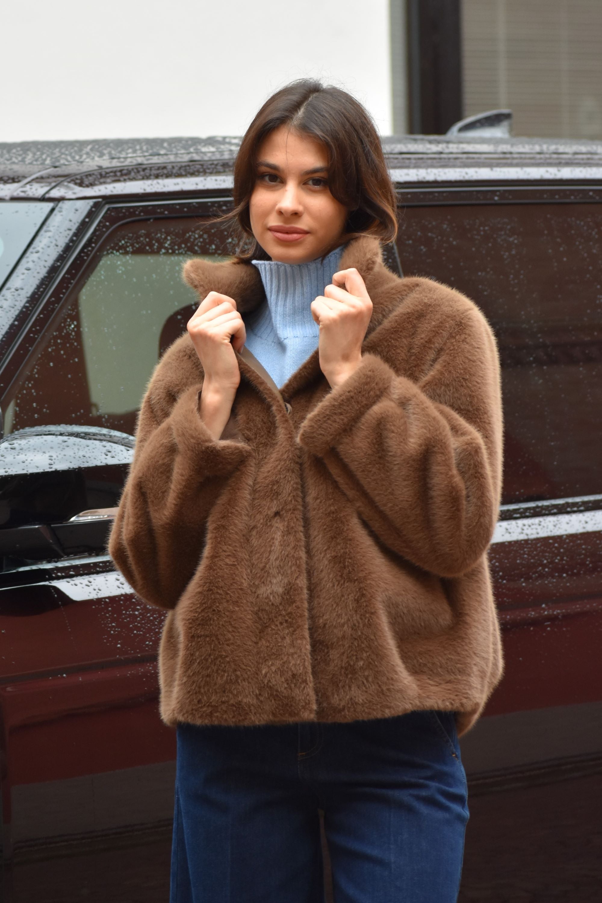 Bomber in Eco Pelliccia Reversibile My Skin