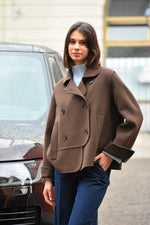 Caban in Cashmere e Lana Double Helmur