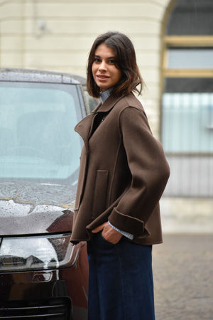 Caban in Cashmere e Lana Double Helmur