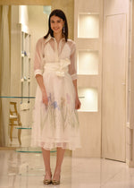 Abito a Camicia in Organza di Seta Alberta Ferretti