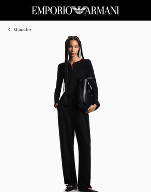 Giacca in Jersey con zip Emporio Armani