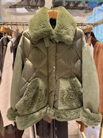Bomber in Piuma ed Eco Montone Violanti