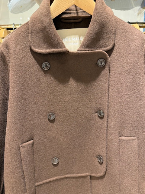 Caban in Cashmere e Lana Double Helmur