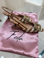 Slingback in Tessuto Rigato Roberto Festa