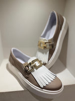 Mocassino in Pelle con Frangia Joann