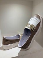 Mocassino in Pelle con Frangia Joann