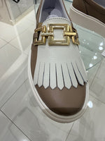 Mocassino in Pelle con Frangia Joann