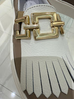 Mocassino in Pelle con Frangia Joann