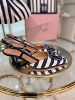 Slingback in Tessuto Rigato Marinière Roberto Festa