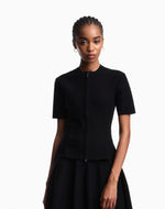 Giacca con Zip Emporio Armani in Tessuto Punto Stoffa