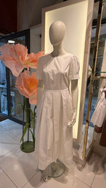 Abito Midi  in Cotone e Pizzo Milva