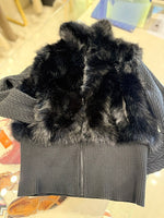 Giubbino in Maglia e Eco Pelliccia Helmur