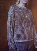 Pull Arovescio Reversibile  Misto Alpaca effetto Rete