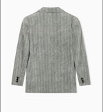 Blazer in Suede con stampa Chevron Emporio Armani