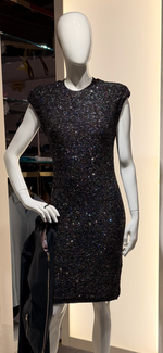 Abito Elasticizzato  con Micro Paillettes Emporio Armani