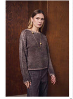 Pull Arovescio Reversibile  Misto Alpaca effetto Rete